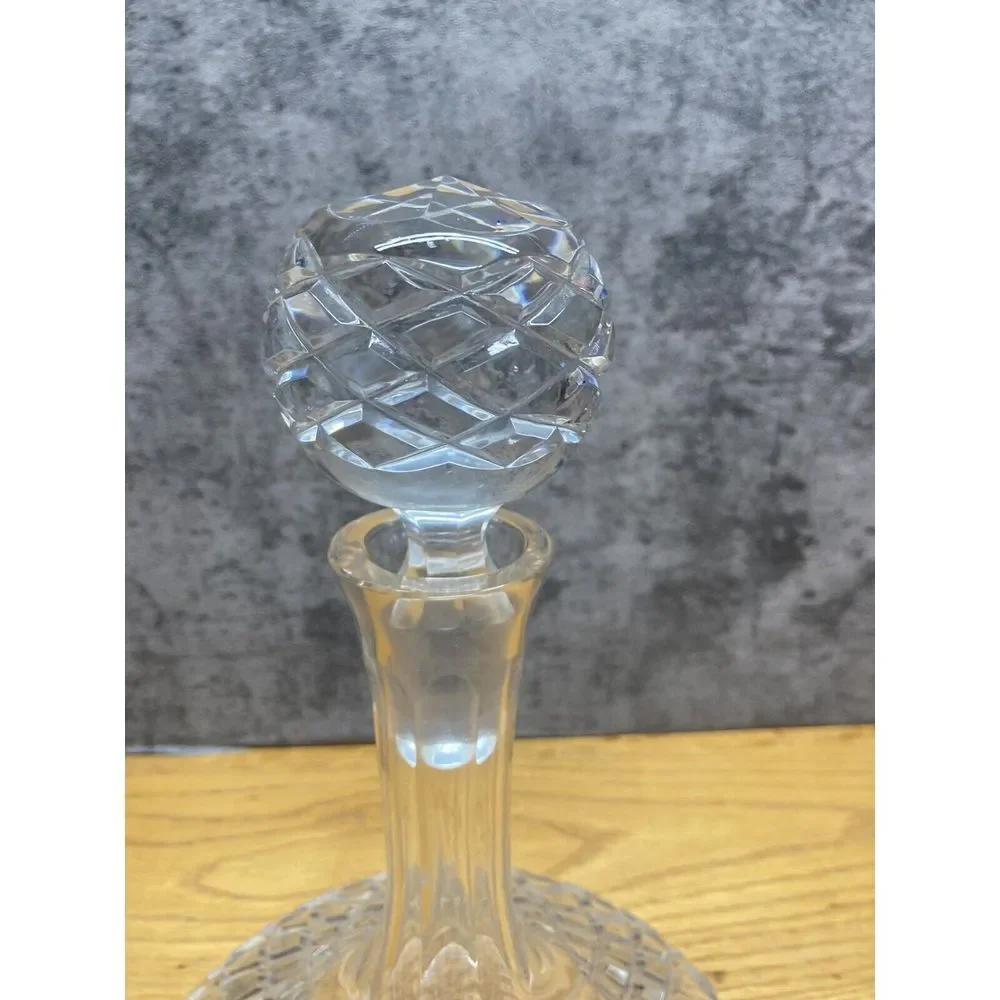 Vintage Large ‎ Waterford Crystal Ship Decanter With Stopper Beautiful (CHIPPED)